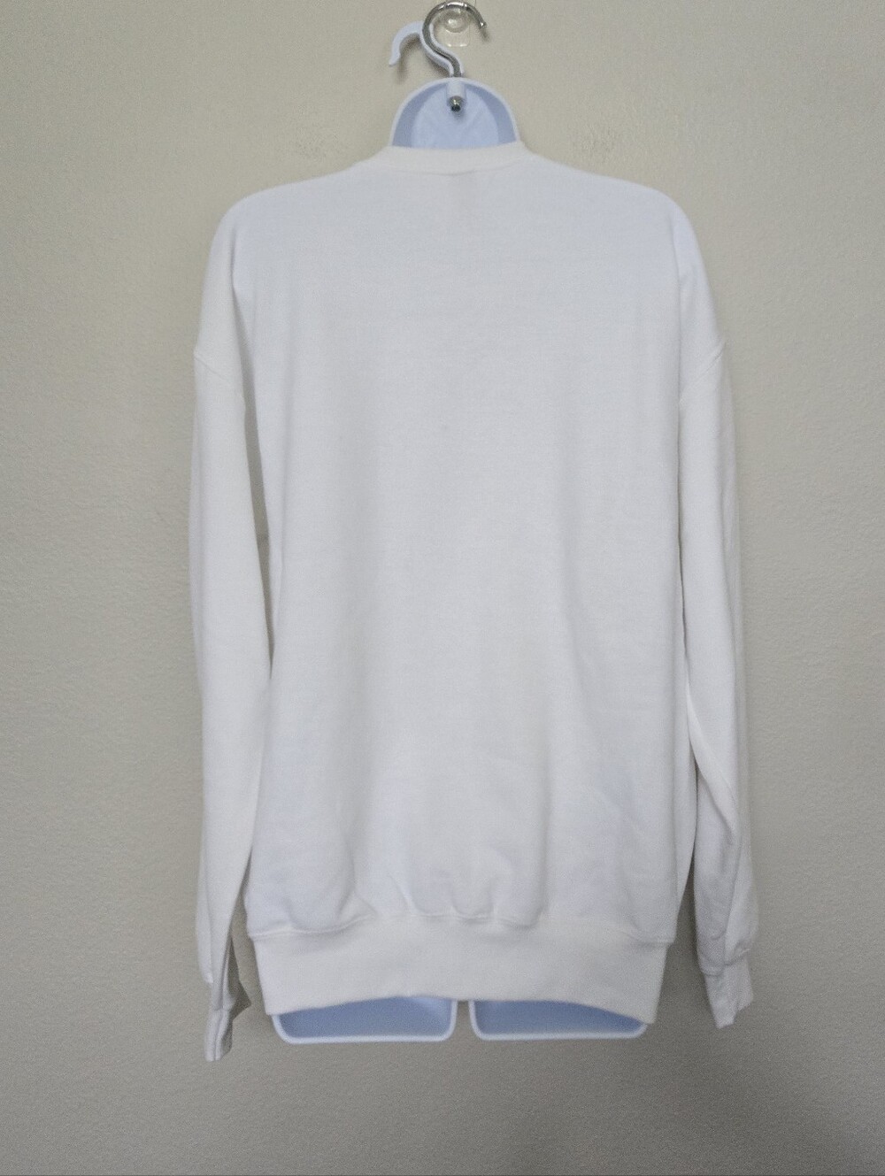 Gildan New England Football White Fleece Pullover Sweater Medium Unisex - Picture 4 of 9